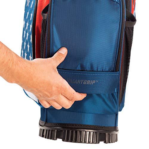 Izzo Izzo Golf Izzo Ultra-Lite Stand Golf Bag With Dual-Strap & Exclusive Features, Red/White/Blue