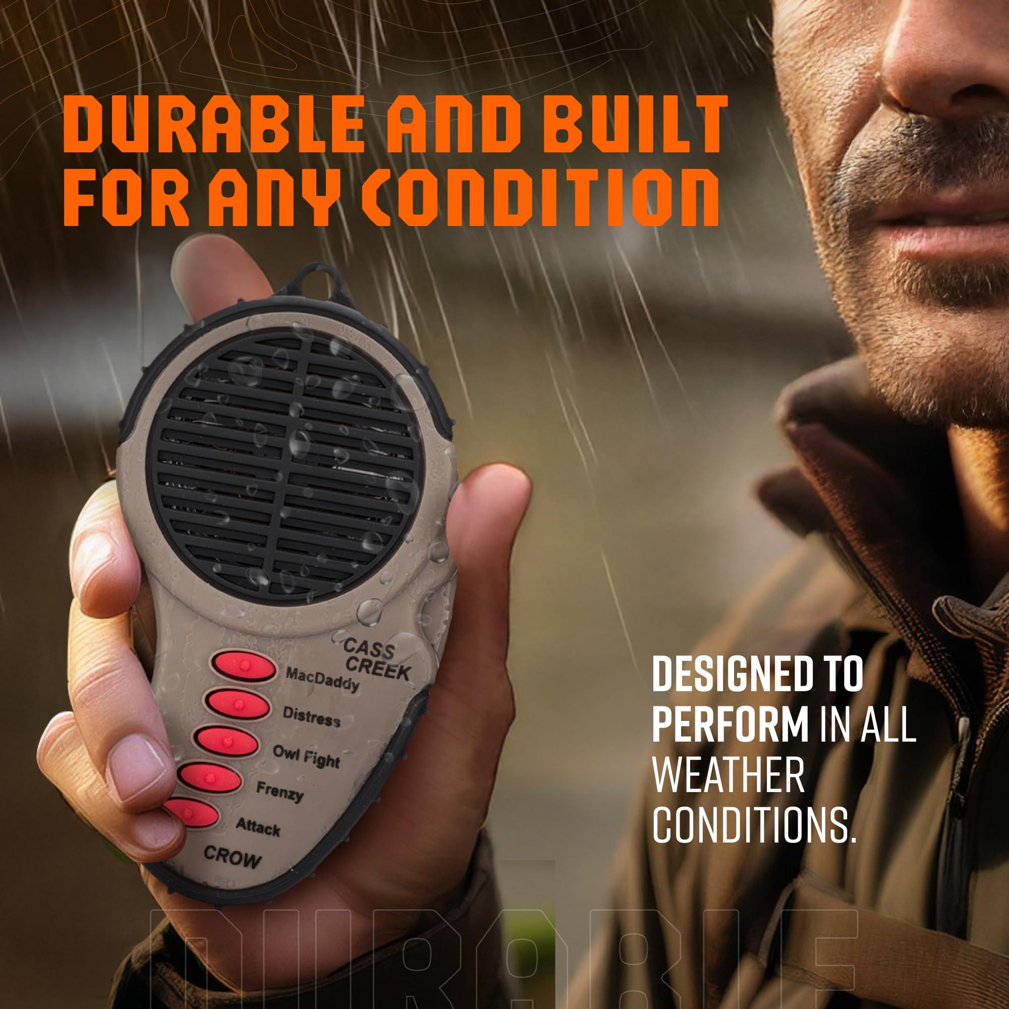 Cass Creek Cass Creek Ergo Crow Call, Handheld Electronic Game Call, CC065, Compact Design, 5 Calls In 1, Expert Calls for Everyone,Camo