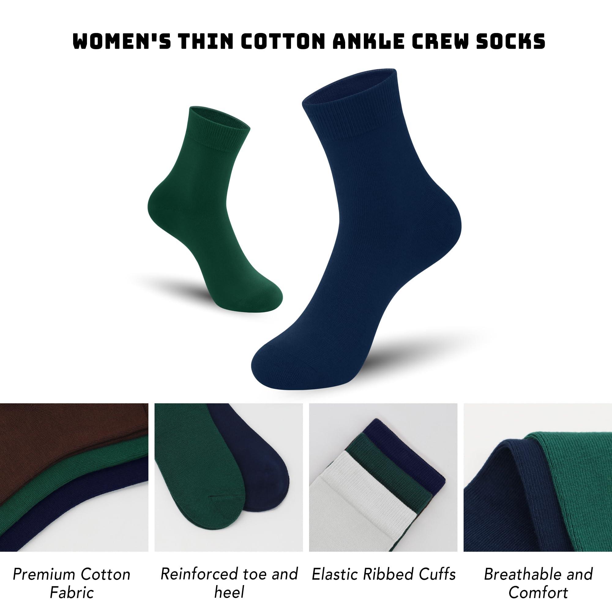 Sakusock Sakusock Women's Navy Blue Ankle Length Crew Socks 5 Pairs (3-7, 8-11) 5 Count