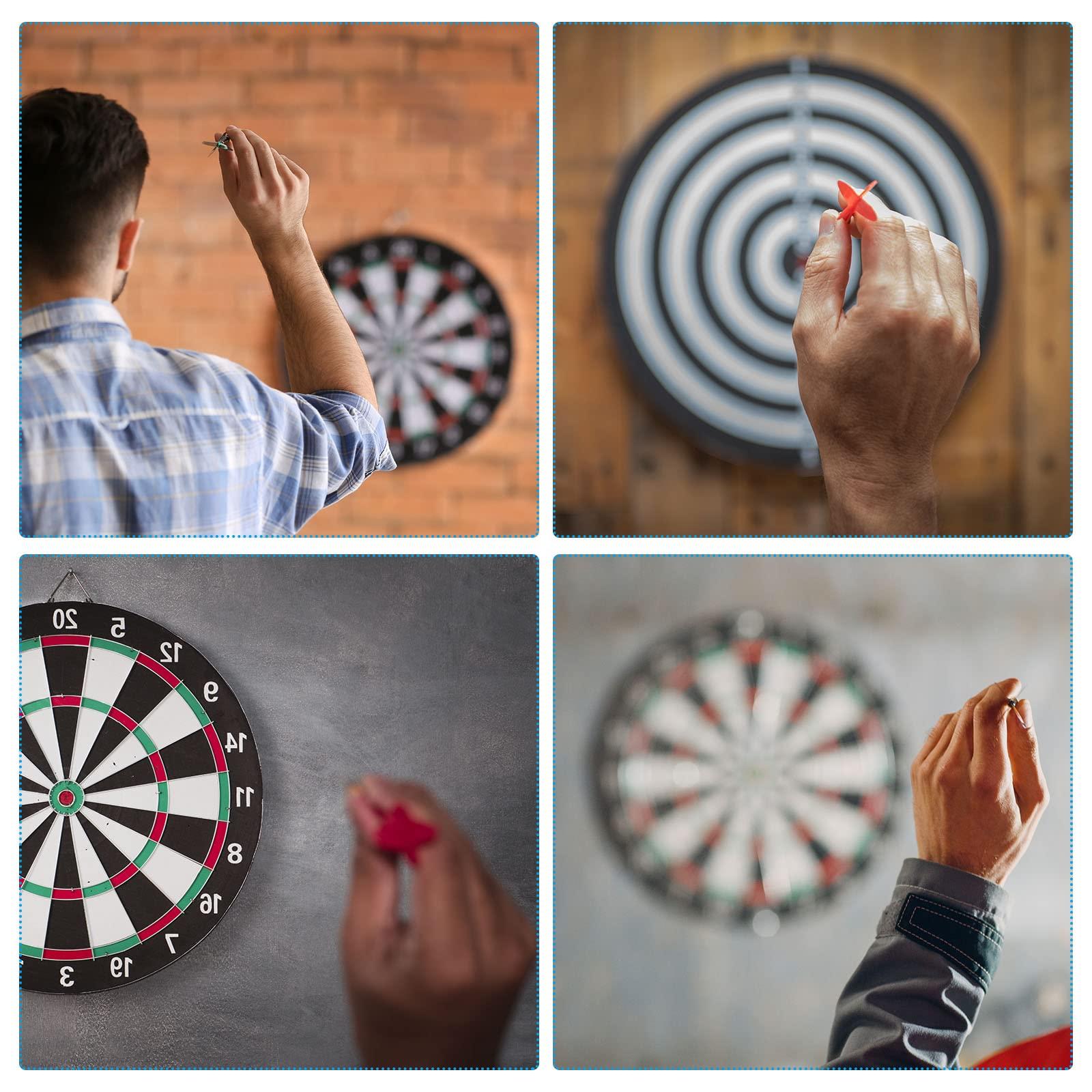 PATIKIL PATIKIL Integrated Dart Shaft & Flights, 4 Pack Lightweight Plastic Dart Flight Set, White