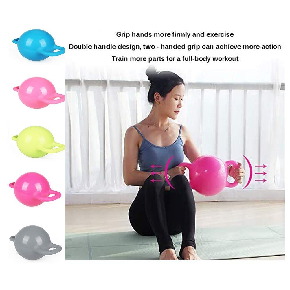 Kettlebells Kettlebells AGYH Portable Inflatable Kettlebell, Adjustable Weight For Water Injection 6-12LB, Two-handle Pilates, Yoga Training Equipment (Color : Green)