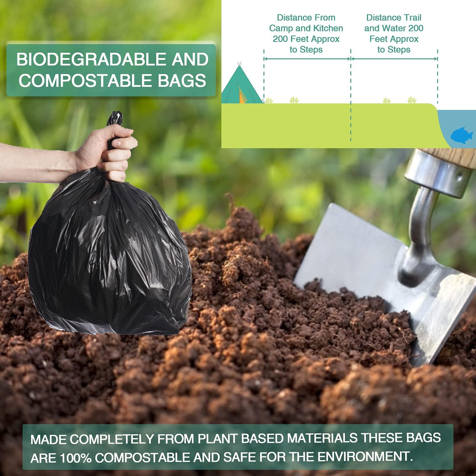 Sailortenx Sailortenx 60 Count 8 Gallon Biodegradable Compostable Portable Toilet Bags, 100% Plant-Based, No Leaks, Disposable, Perfect for Camping, Hiking, Boating, Hunting