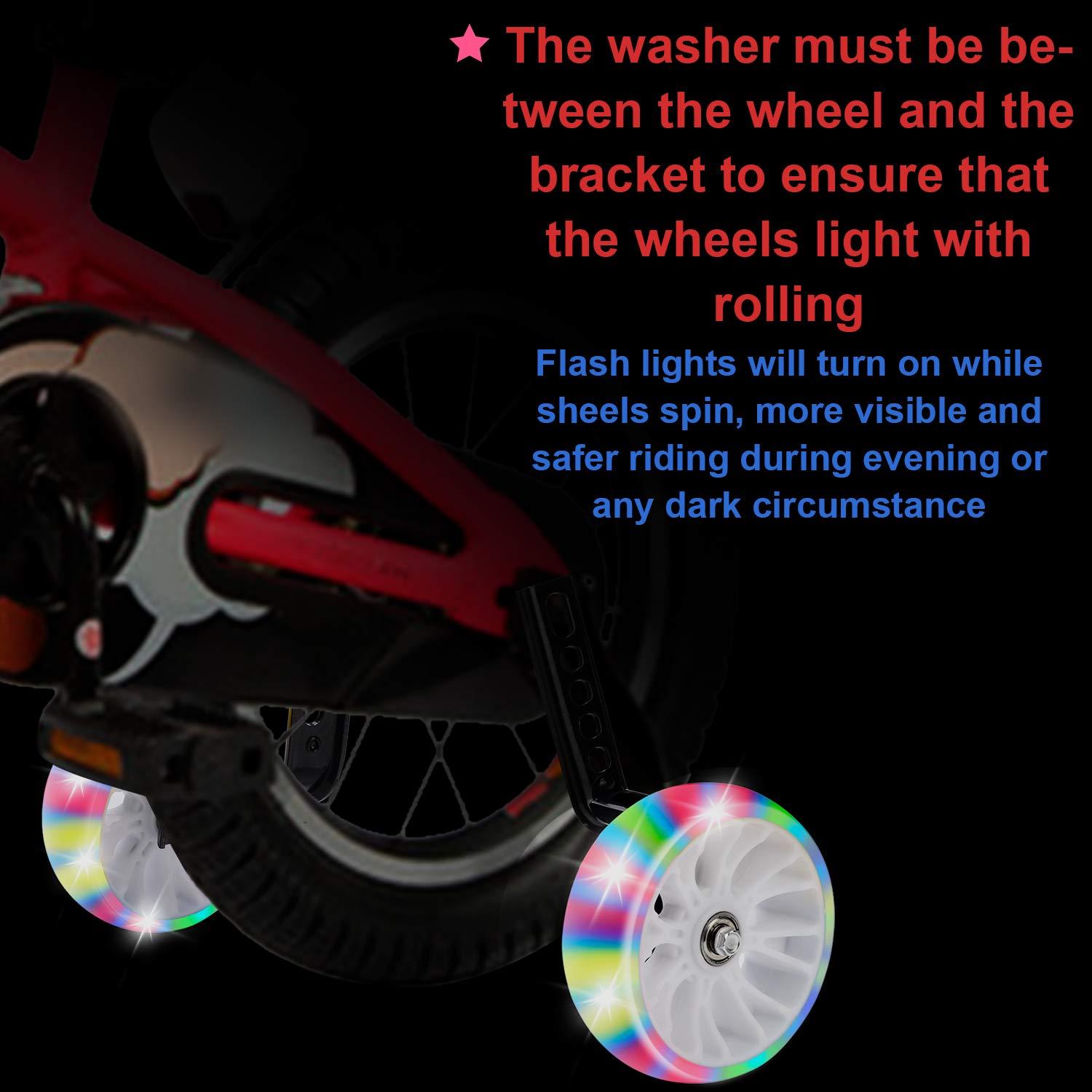 FORTOP FORTOP Bike Training Wheels, Pair of Heavy Duty Rear with Stabilizers Mounted Kit for Kids Boy Girls Bikes of Single Speed Bicycle with 12 14 16 18 20 Inch (Heavy Duty Black, 12IN-20IN)