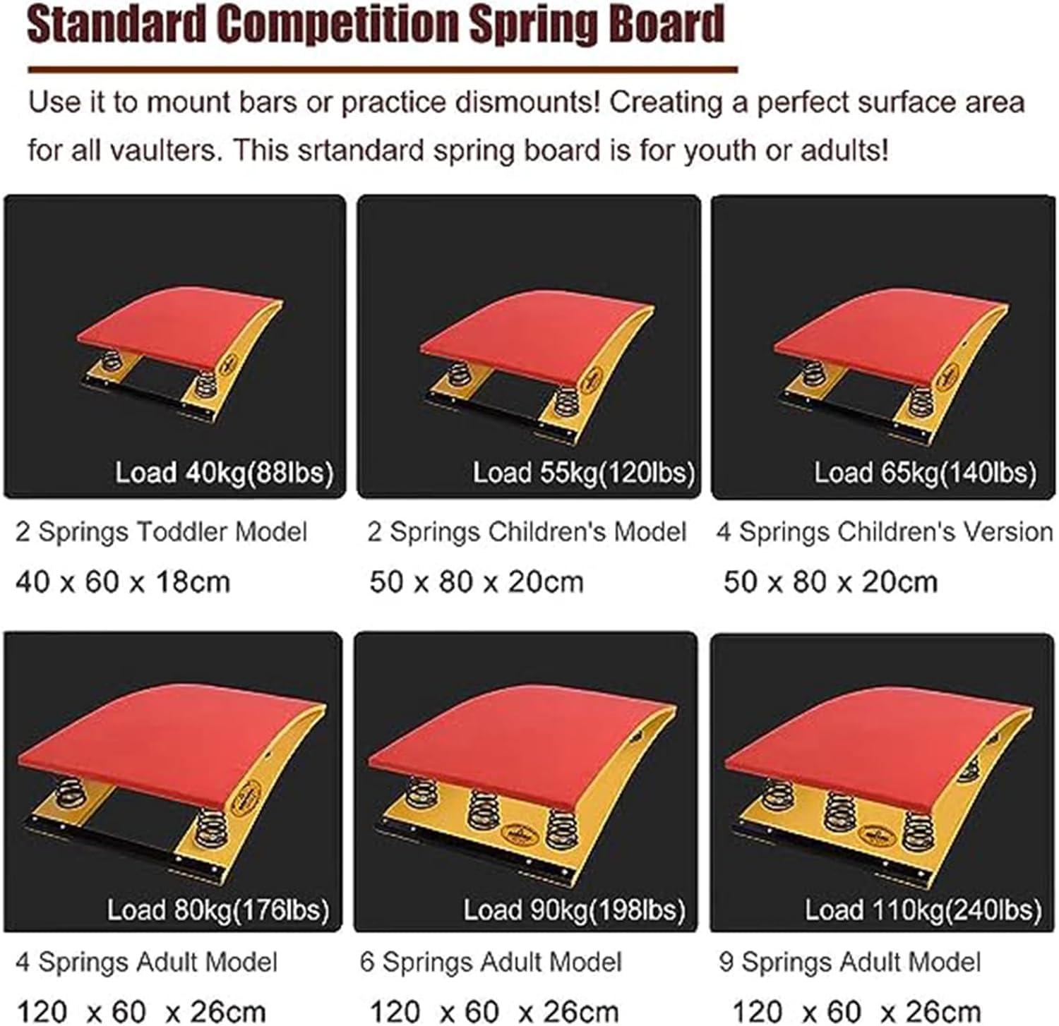 YIYHFKM Junior Gymnastics Springboard,Gymnastics Springboard for Adults and Kids,Big Kids Junior Gymnastics Springboard Heavy Duty Vault Spring Board for Kids for Vault Home Vault Mini Trampoline