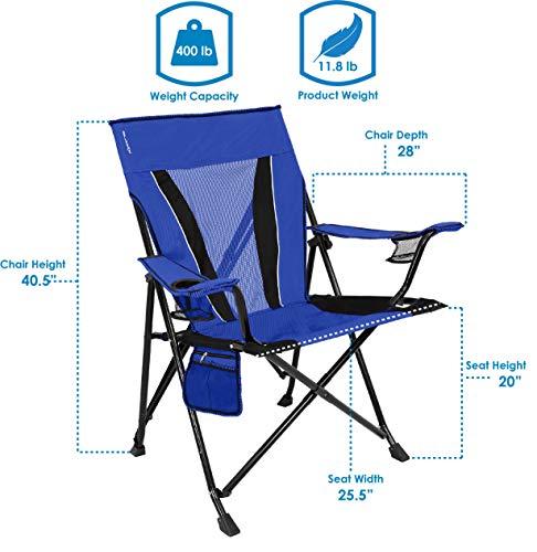 Kijaro Kijaro XXL Dual Lock Portable Camping Chair - Supports Up To 400lbs - Enjoy the Outdoors in a Versatile Folding Chair, Sports Chair, Outdoor Chair & Lawn Chair Victoria Desert Orange