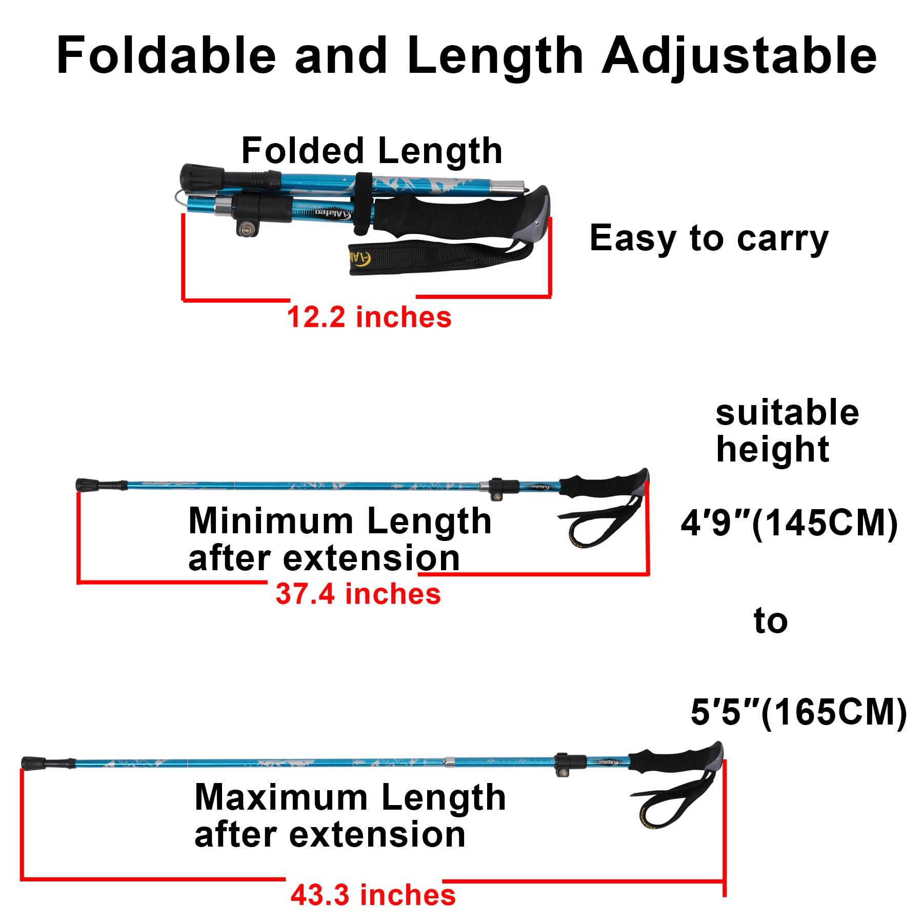 A ALAFEN A ALAFEN Walking Stick - Collapsible Trekking Pole for Men and Women,7075 Aluminum Hiking Stick for Seniors