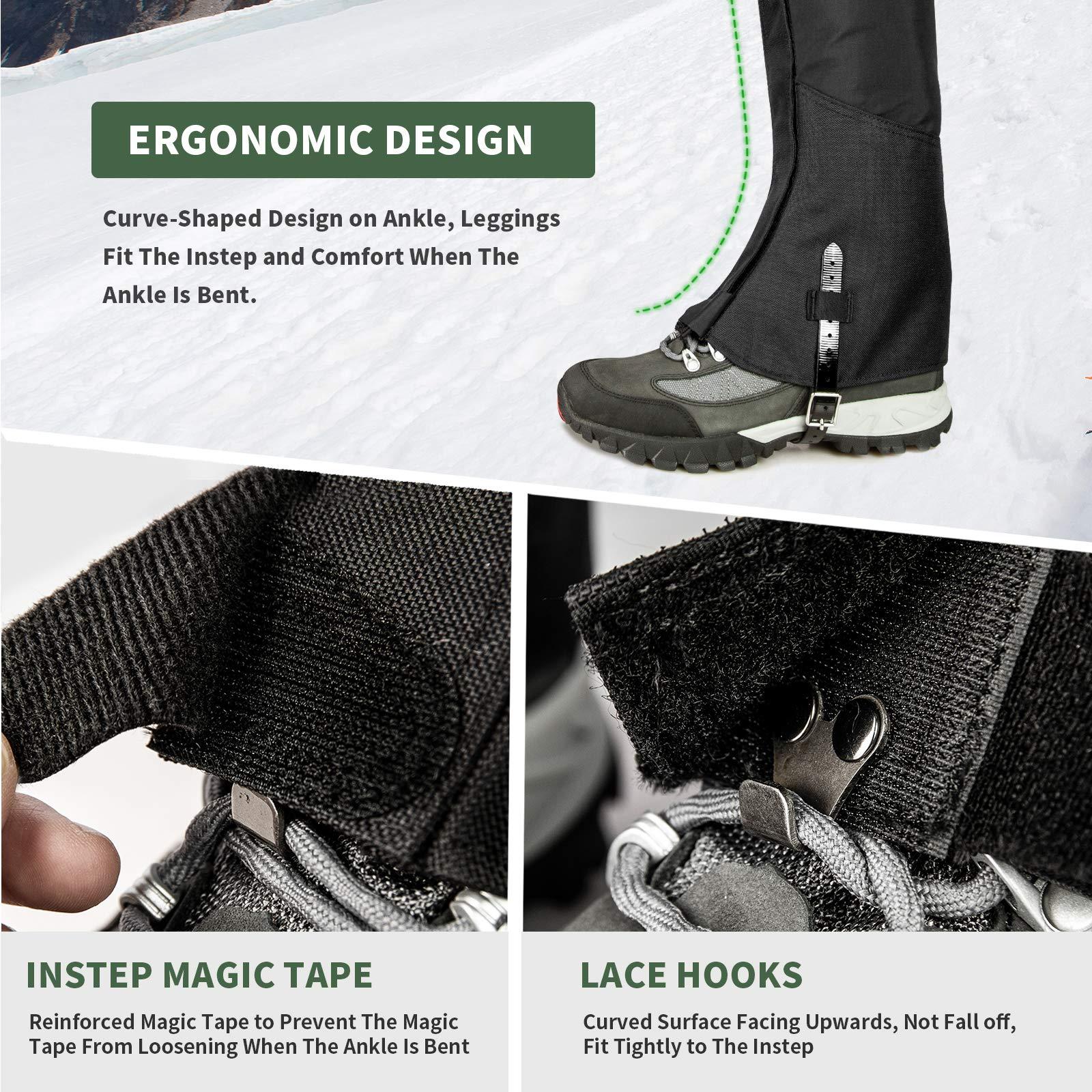 Unigear Unigear Snow Leg Gaiters, Waterproof Boot Gaiters for Hiking Walking Climbing Hunting Skiing 1000D Fabric (XX-Large)