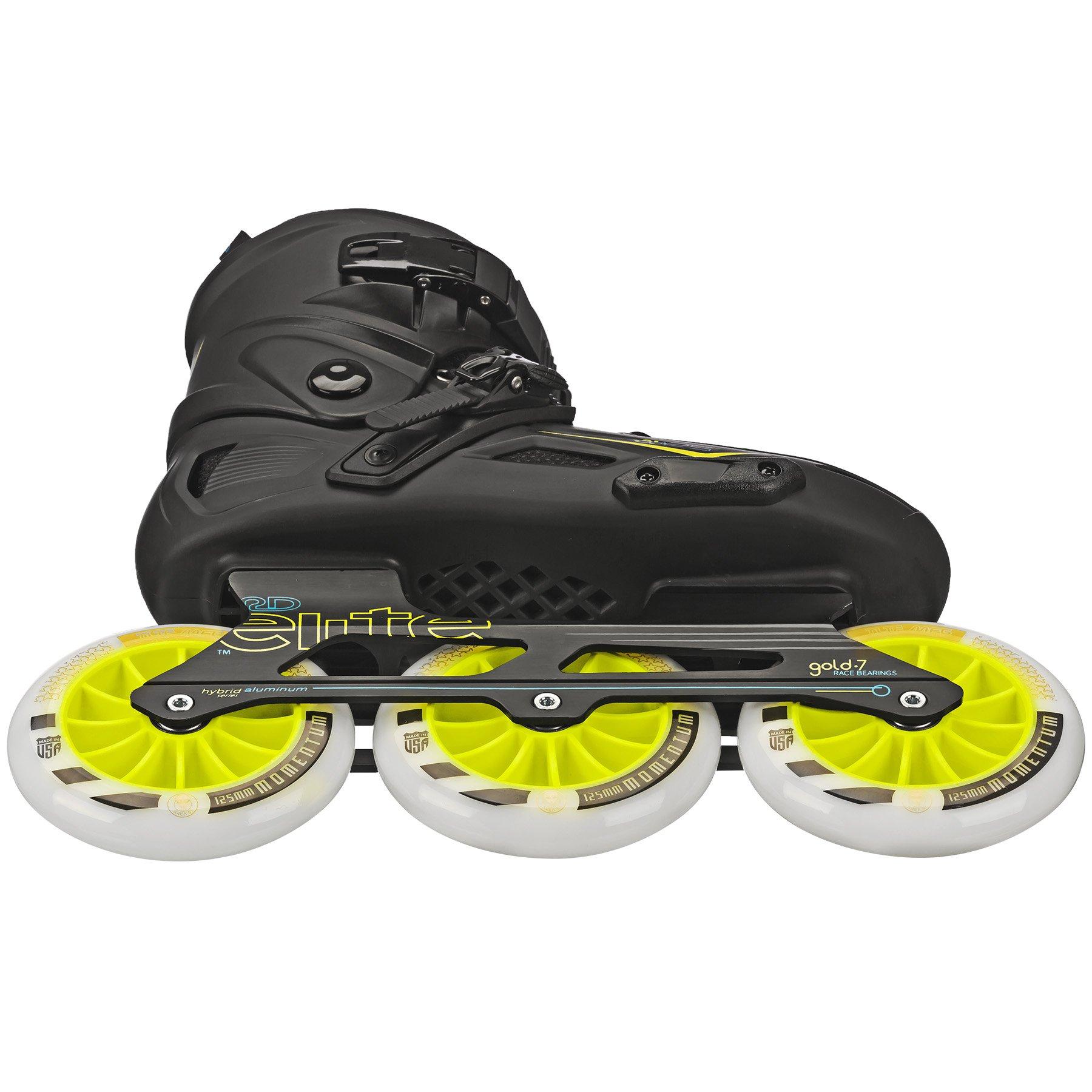 Roller Derby Roller Derby Elite Alpha 125mm 3-Wheel Inline Skate, Size 8, Black, V1