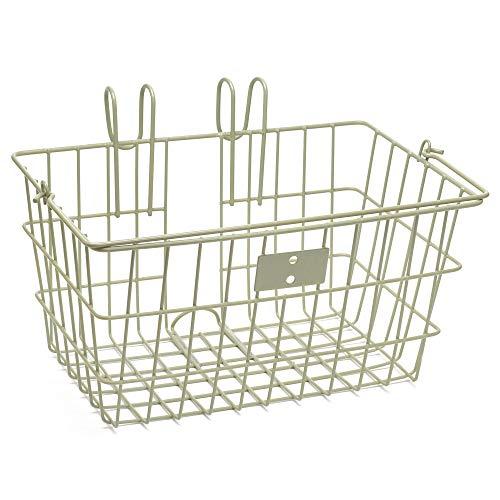 Retrospec Retrospec Detachable Steel Apollo-Lite Lift-Off Front Bike Basket with Handles, Moss Green