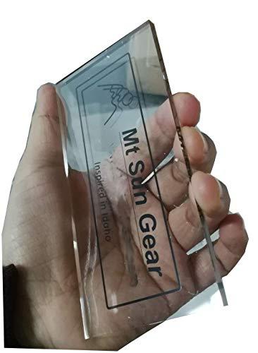 Mt. Sun Gear Mt. Sun Gear Heavy Duty Acrylic Wax Scraper for ski and Snowboard Tuning. 4MM Thick. Perfect for Downhill, Snowboards or XC skis to Perfect for Alpine Skis and Snowboards (Clr1pk)