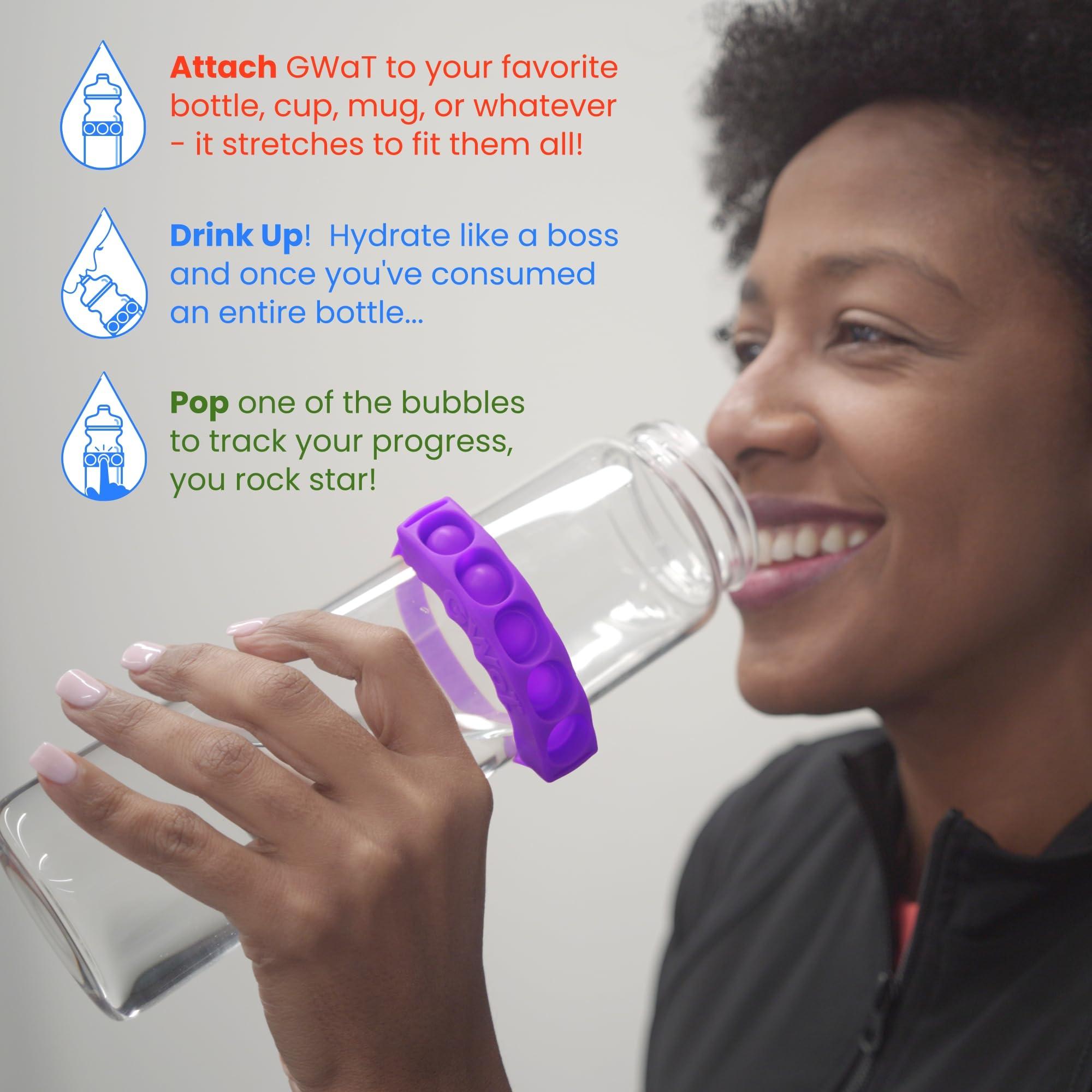 GWaT GWaT - Hydration Tracker for Water Bottles, Helps You Drink More (Star Apple)