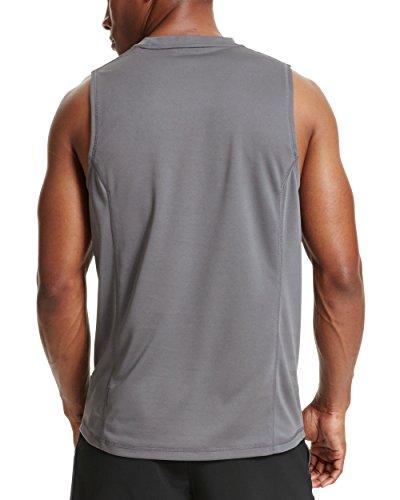 MISSION Mission Men's VaporActive Alpha Sleeveless T-Shirt, Iron Gate, Large