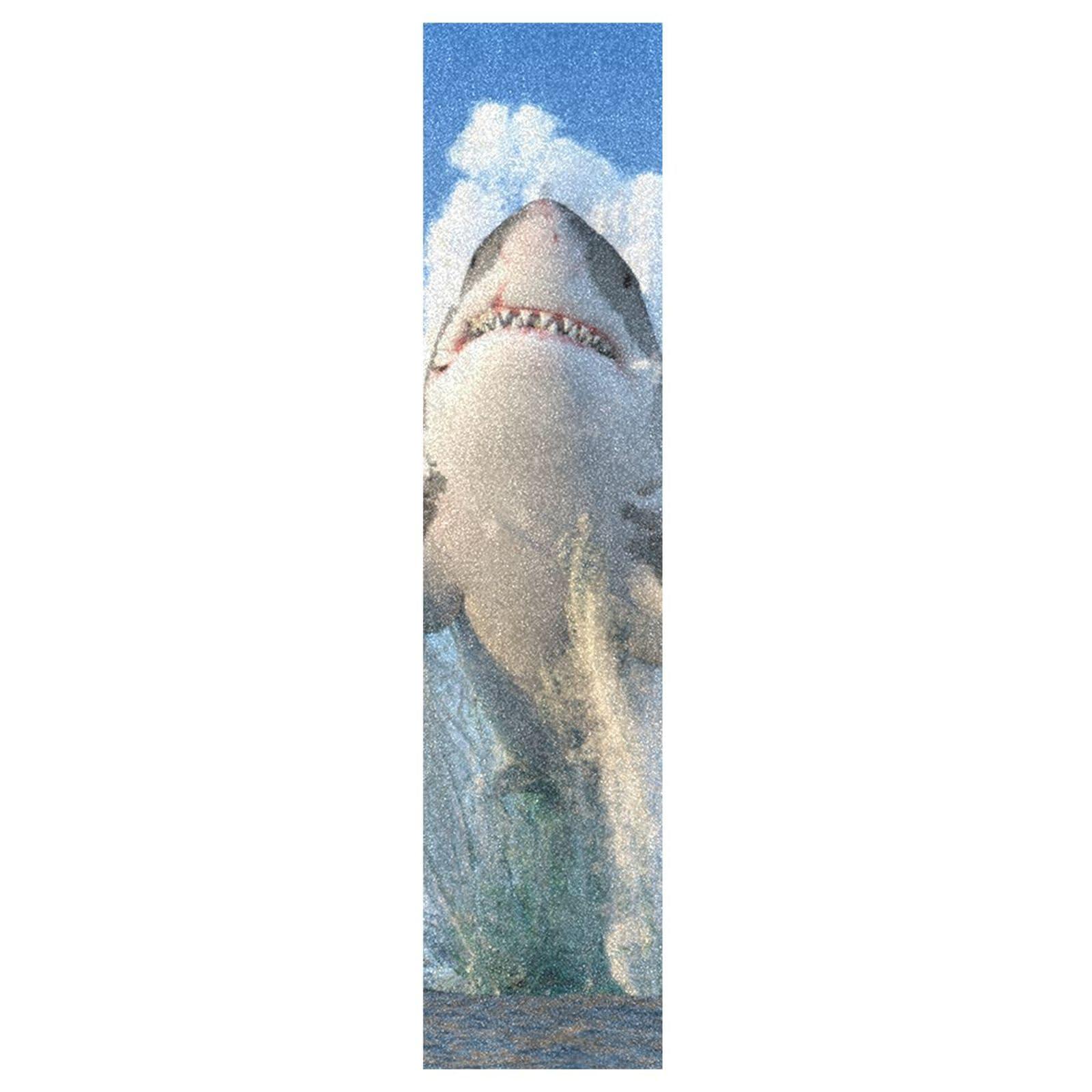 VitVerCosy VitVerCosy Shark Skateboard Grip Tape Longboards Griptape Bubble Free Anti-Slip Deck Sandpaper for Rollerboard 10" x 40"