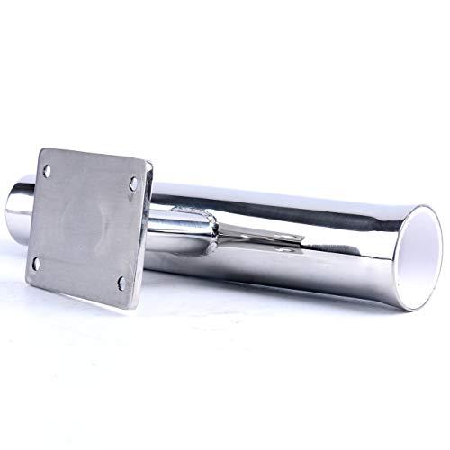 Amarine Made Amarine Made Stainless Steel Tournament Style Single Rod Holder, Transom Mounted, Wall Mounted - 20 Degree