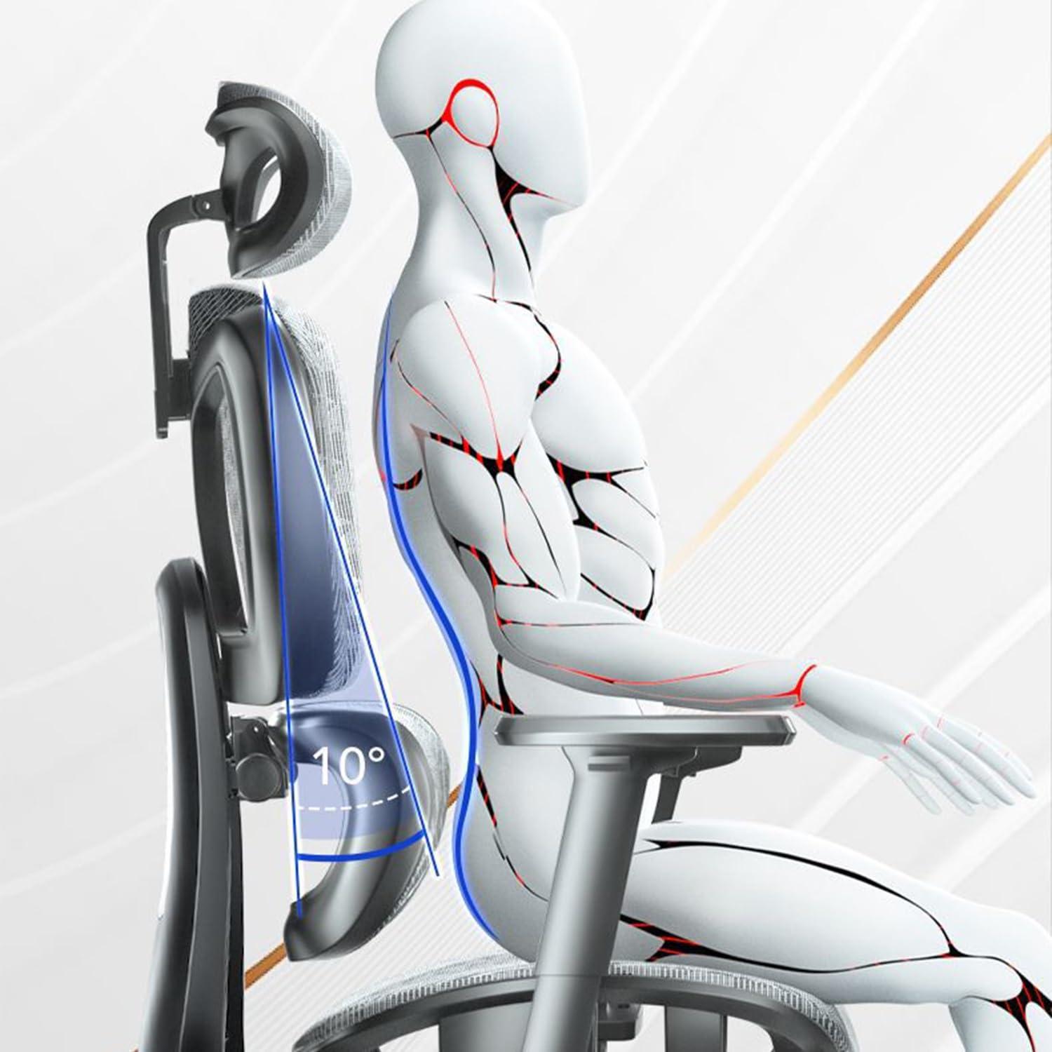 MOTHY Ergonomic Office Chair Adjustable Rolling Desk Chair with Armrest, Lumbar Support and Wheels Computer Chair Executive Swivel Chair, Gaming Chairs (Color : A)