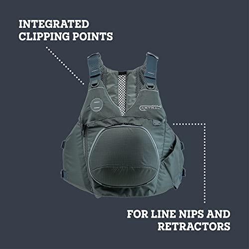 Astral Astral, Sturgeon Life Jacket PFD for Kayak Fishing, Recreation and Touring, Pebble Gray, S/M