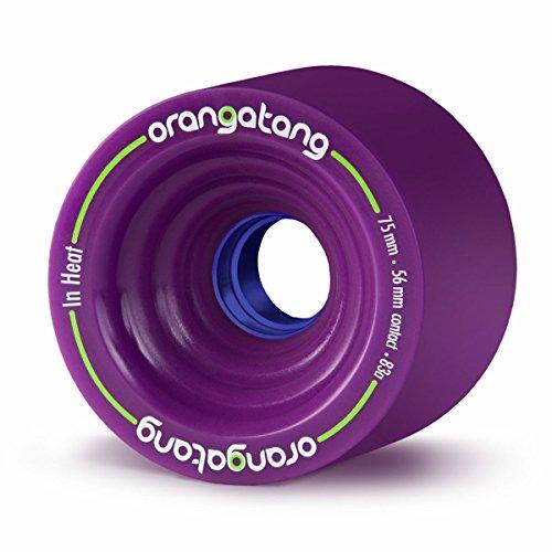 Orangatang Orangatang in Heat 75 mm 83a Downhill Longboard Skateboard Cruising Wheels (Purple, Set of 4)