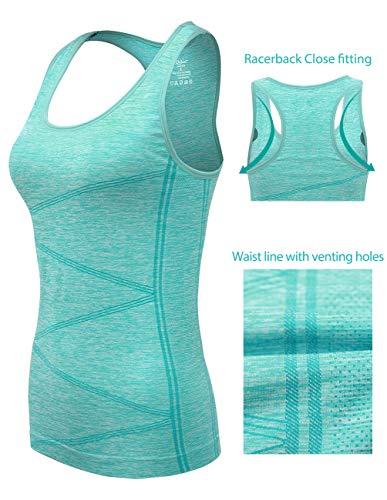 Disbest Disbest Yoga Tank Top, Women\'s Performance Stretchy Quick Dry Sports Workout Running Top Vest with Removable Pads