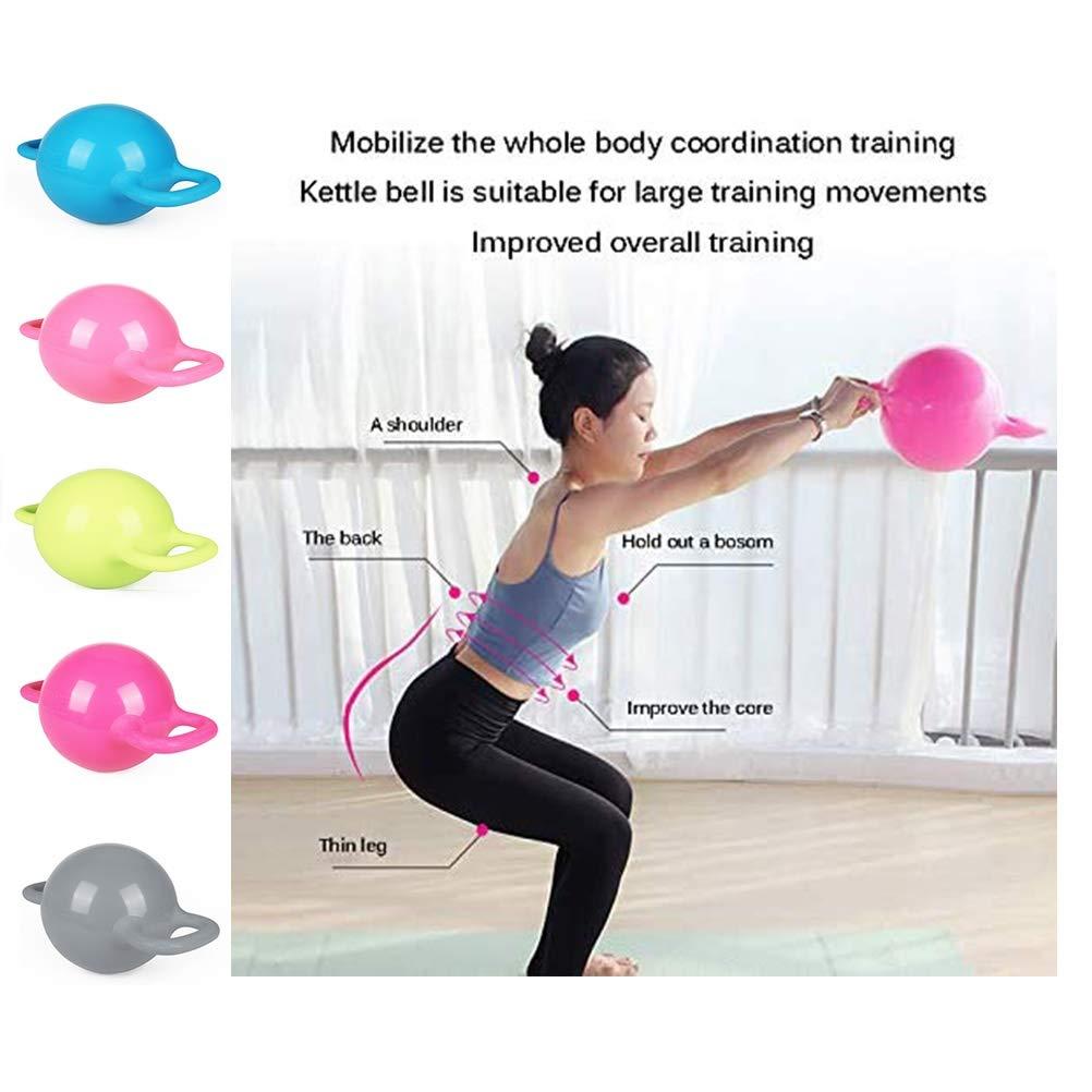 Kettlebells Kettlebells AGYH Portable Inflatable Kettlebell, Adjustable Weight For Water Injection 6-12LB, Two-handle Pilates, Yoga Training Equipment (Color : Green)