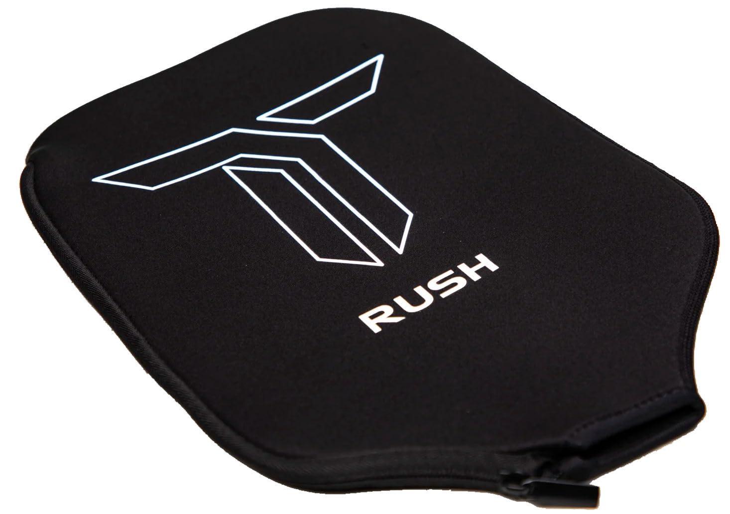 Thrive Thrive Rush 13mm Carbon Fiber Thermoformed Custom Weighted Pickleball Paddle Includes Custom Lead Weighting System & Paddle Cover (Black)(Heavy) (Swing Weight: Heavy 122-123)