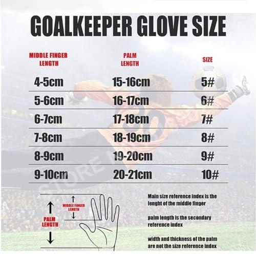 Froon Froon Soccer Goalkeeper Gloves Goalie Training Gloves Strong Grip Anti-Slip and Breathable for Adults and Children (Orange,7)