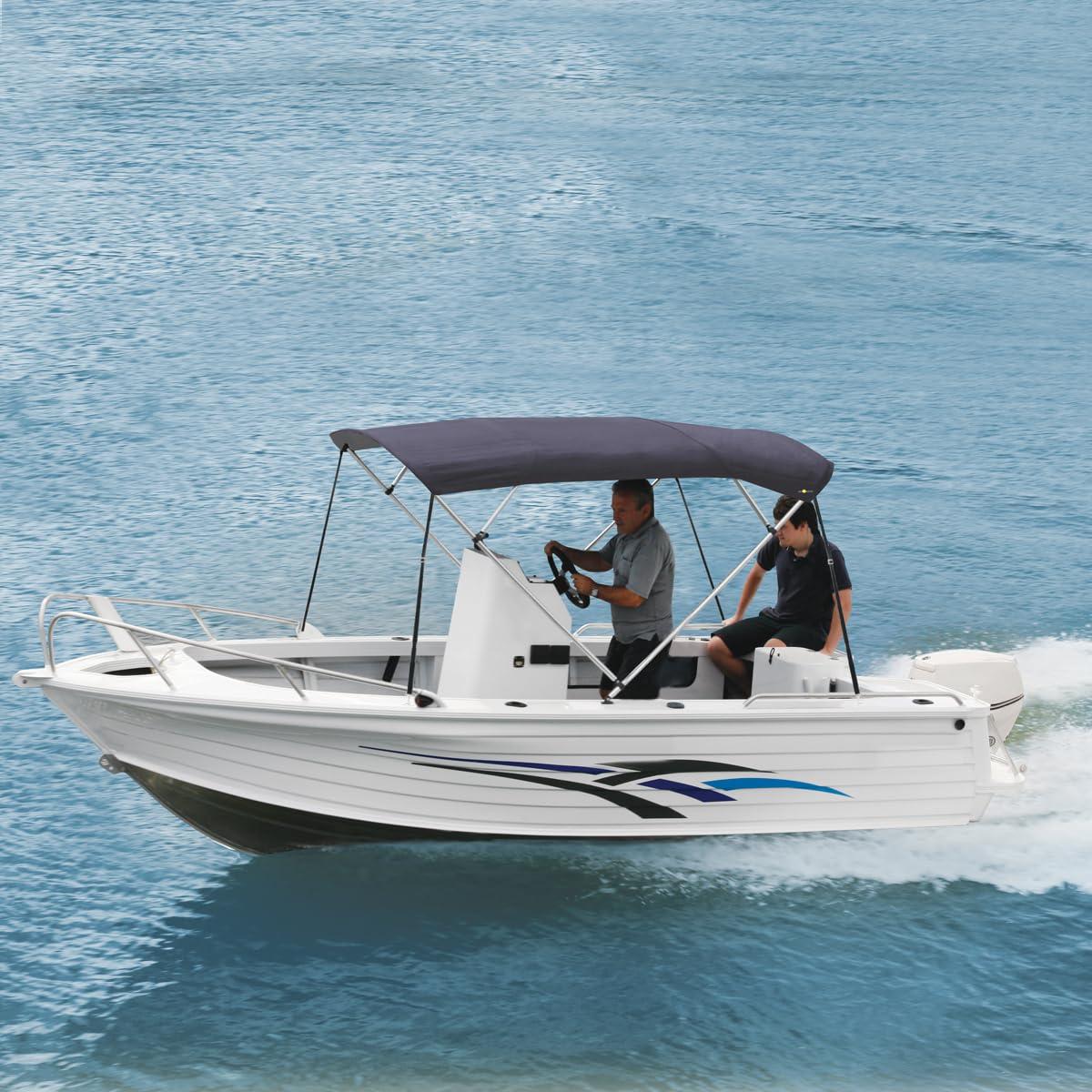Oceansouth Oceansouth 4 Bow Bimini Top Premium Range 8ft Length (Blue, Bimini TOP 8ft 4 Bow 90\"-96\")