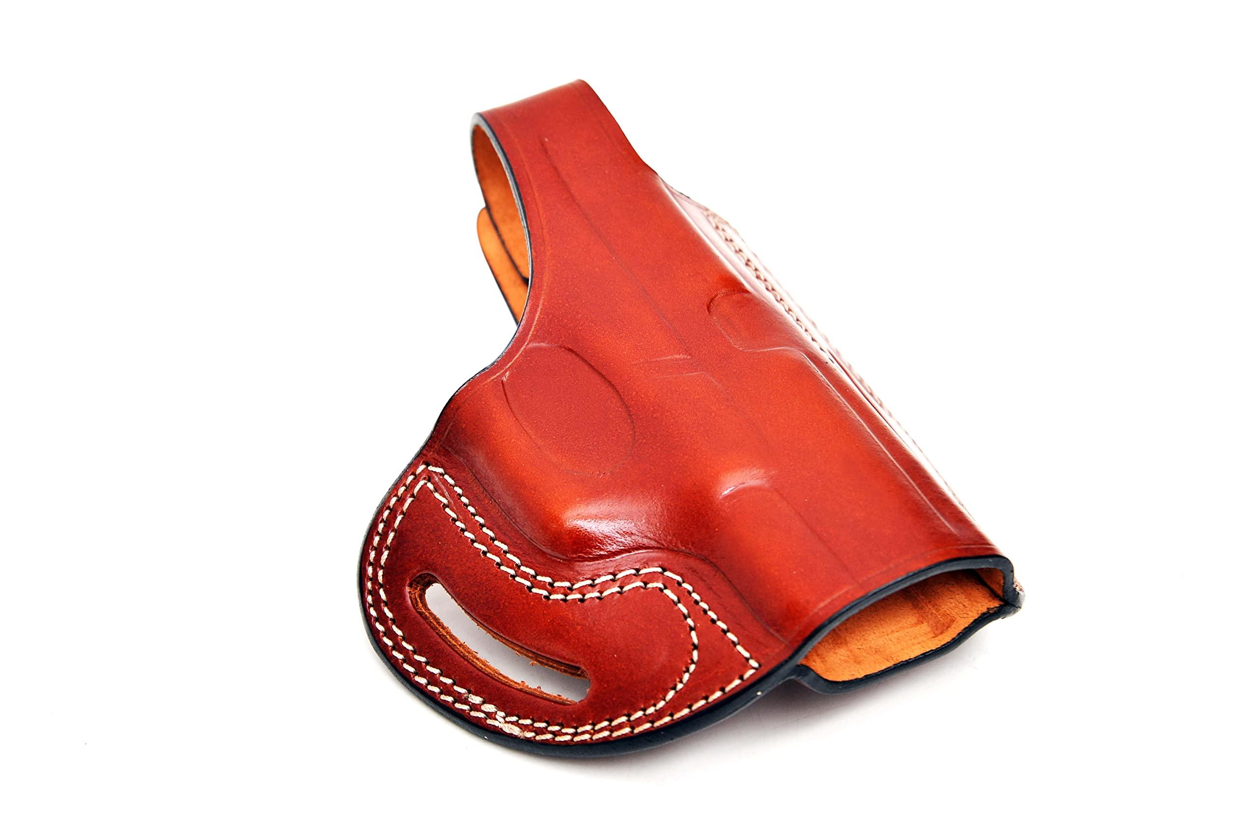 PulsarHolster Premium Leather Holster fits CZ 75D SP01 P01 P10S P07 Duty 2075 Rami Shadow 2, Handmade, Right Handed, 3 Slot Style - PulsarHolster (Brown, CZ Shadow 2)