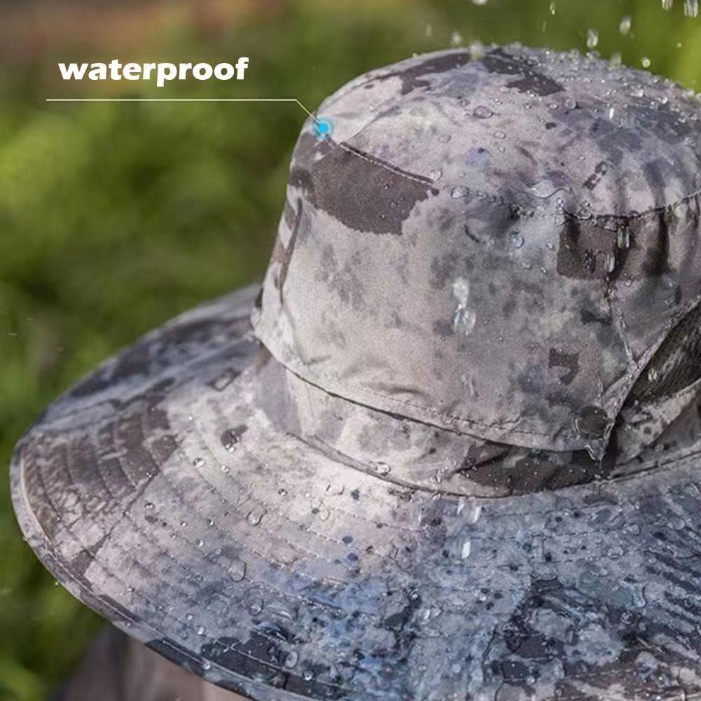 Inalsion Inalsion Wide Brim Solar Fan Hat, Wide Brim Solar Fan Outdoor Fishing Hat-Solar & USB Charging, Solar Powered Fan Hat (Light Gray,One Size)