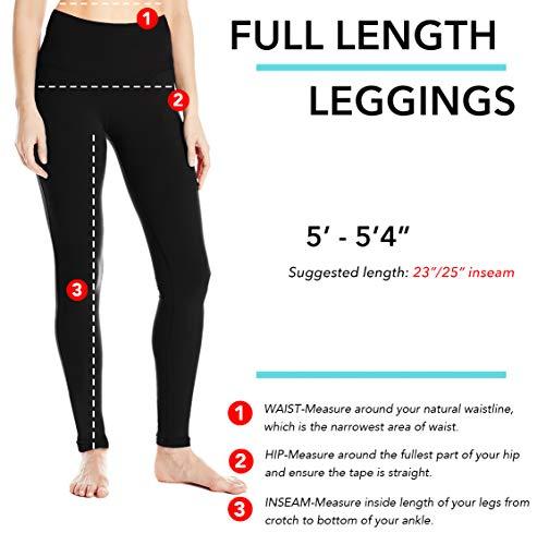 Yogipace Yogipace Petite Women\'s High Waisted Yoga Leggings Workout Gym Active Pants Hidden Pocket,25\",Black,Size XXL
