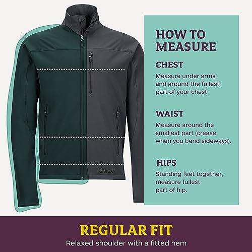 MARMOT MARMOT Men\'s Tempo Jacket, Warm Breathable Water-Resistant Softshell, Black, X-Large
