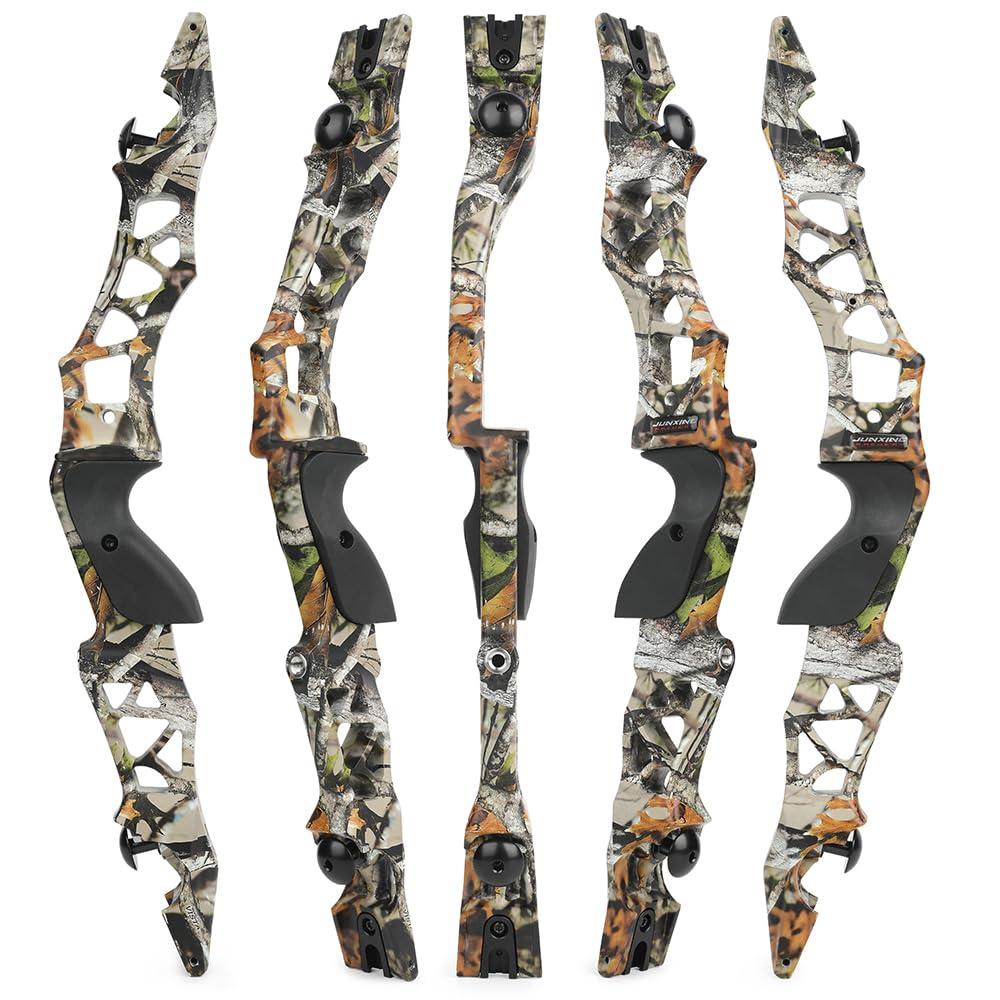 MILAEM 21\" Archery Recurve Bow Riser ILF Bow Riser Handle Takedown Bow Grip Aluminum Alloy Bow Riser Right Handed (Camo)