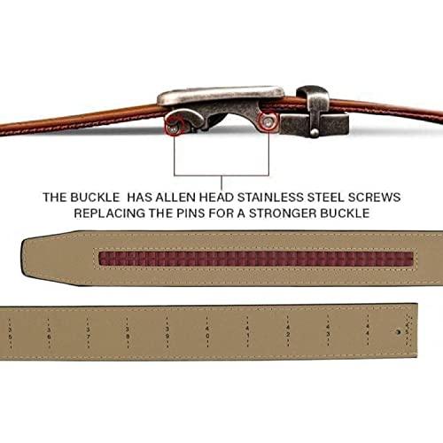 Nexbelt Nexbelt Tactical Ratchet EDC Rogue Gun Belt - OWB or IWB Gun Belt for Men with up to 50\" Waist - Leather Belt with Nylon Sweat Resistant Backing - CCW Belt with 1 1/2\" Width Strap - Walnut