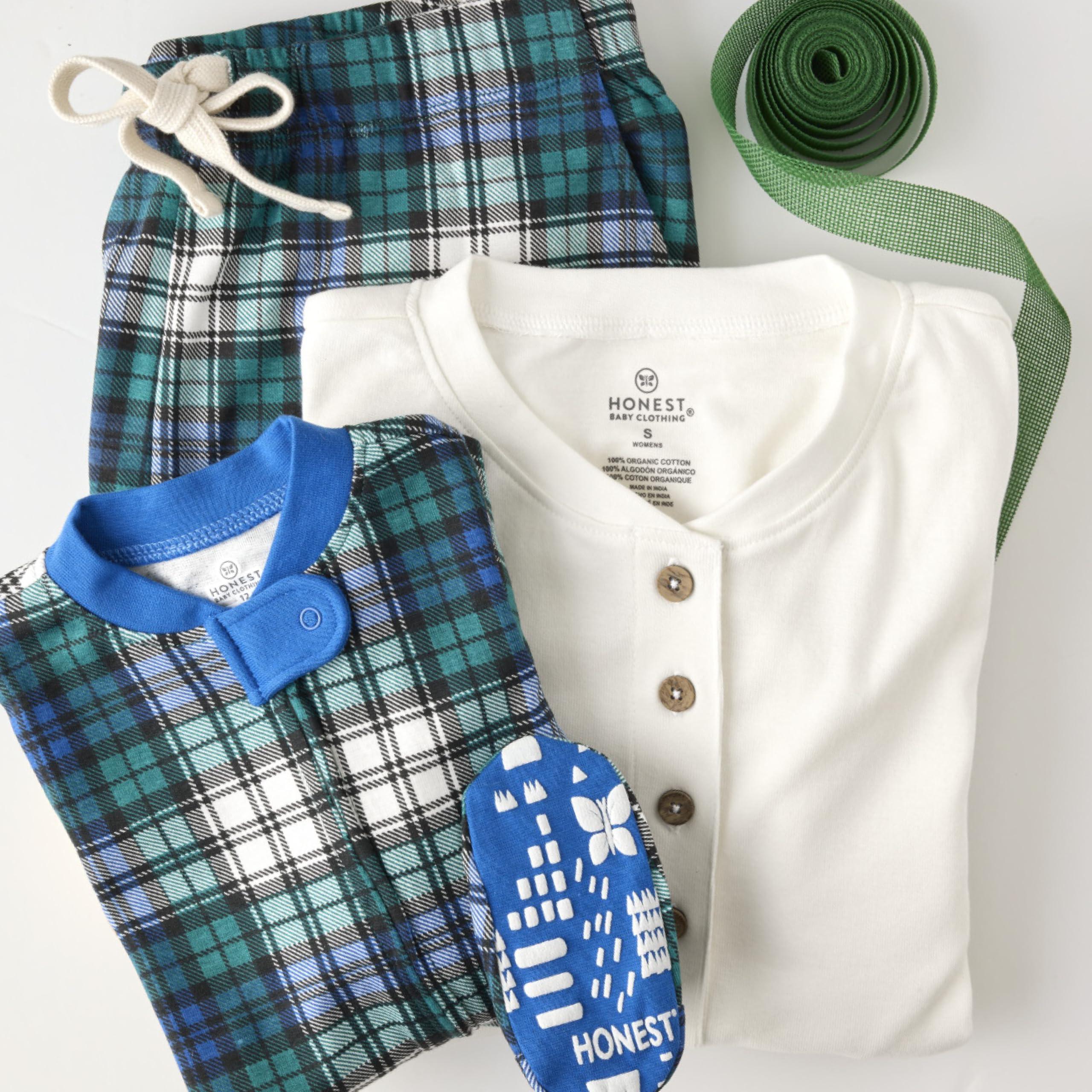 HonestBaby HonestBaby Family Matching Holiday Pajamas Organic Cotton for Men, Women, Kids, Toddlers, Baby Boys, Girls, Unisex Pets, Gordon Plaid, Small