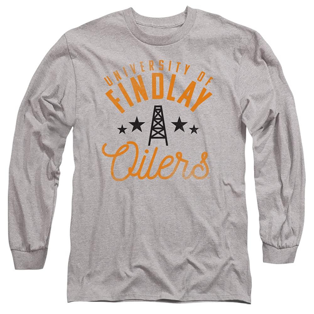 LOGOVISION University of Findlay Official Oilers Unisex Adult Long-Sleeve T Shirt,Athletic Heather, 3X-Large