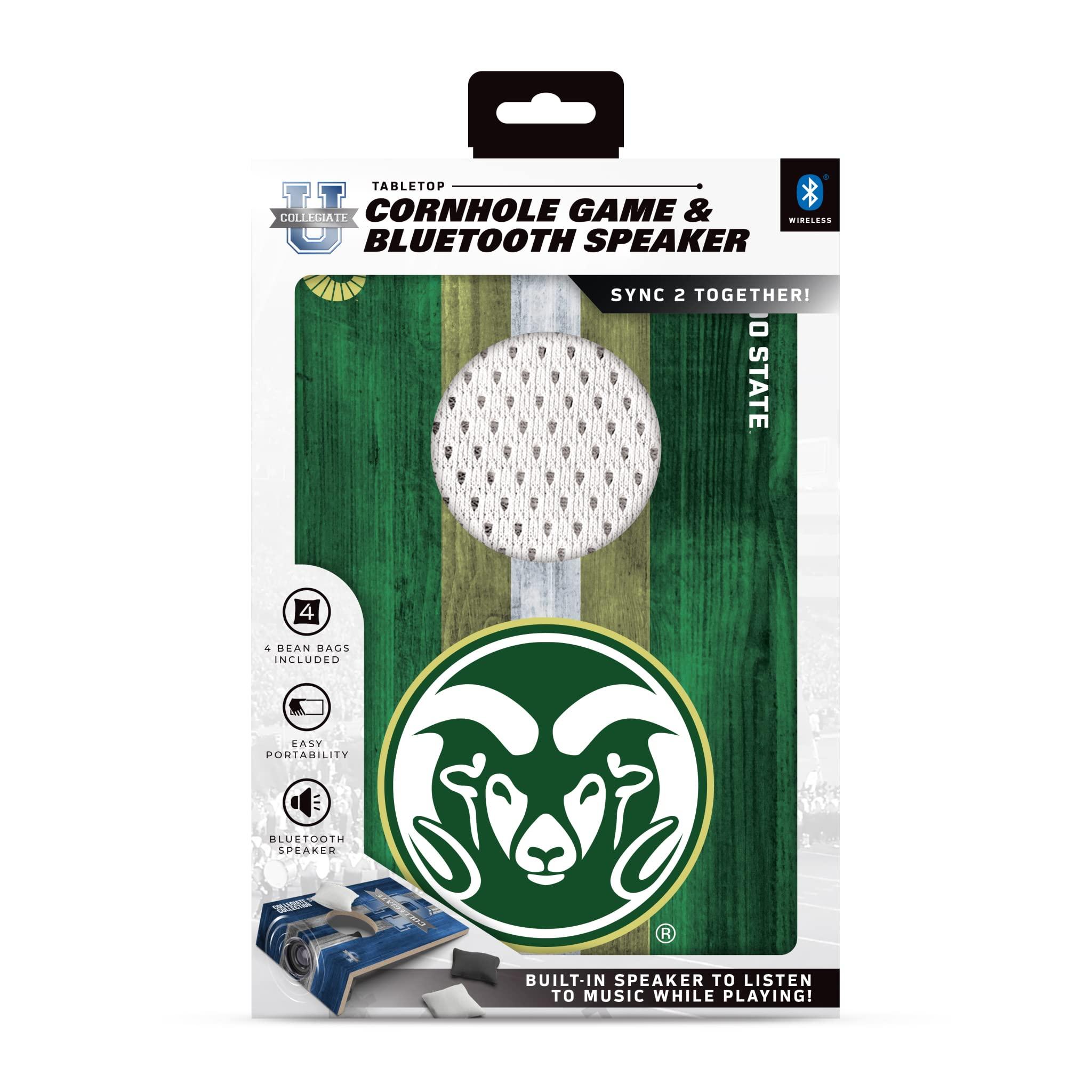 SOAR SOAR NCAA Tabletop Cornhole Game and Bluetooth Speaker, Colorado State Rams