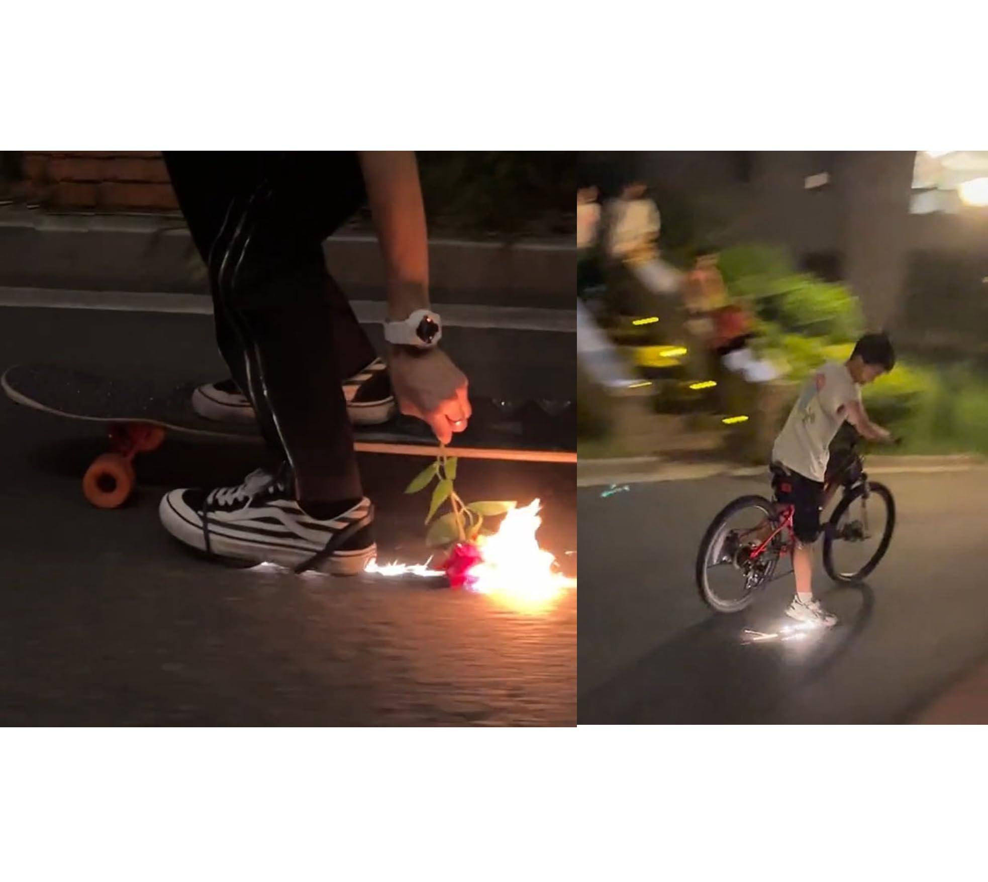 YYZGGLING YYZGGLING Outdoor Flint Skateboarding Bicycle Footbrake Spark Grinding Ground Motorcycle Sole Shoe Cover Skateboard Flint Set (1)