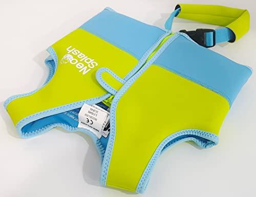 Pottwal Pottwal Swim Vest for Kids - Swim Jacket for 2-3 Years (33-40LBS) - Buoyancy Aid Made of Neoprene & EPE - with Adjustable Crotch Strap - Green
