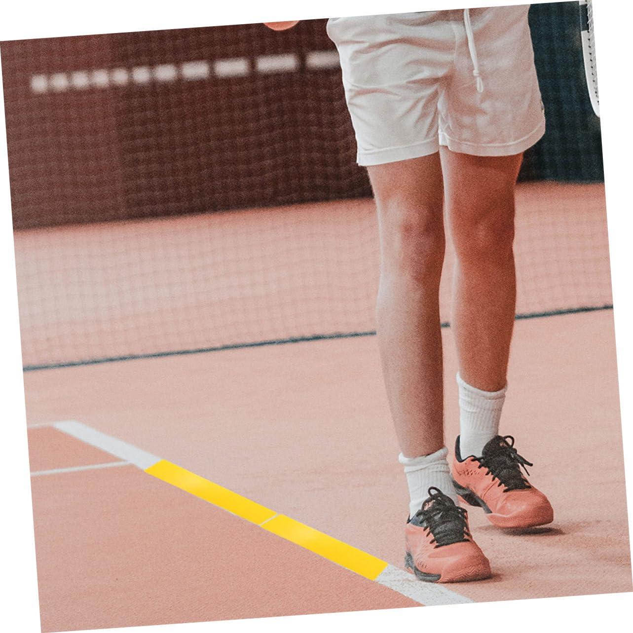 KICHOUSE KICHOUSE 8pcs Tennis Court Landmark Mat Soccer Training Markers Spot Markers Court Marking Kit Football Sign Markers Sports Court Tape Lines Training Markers Tennis Training Net Yellow PVC