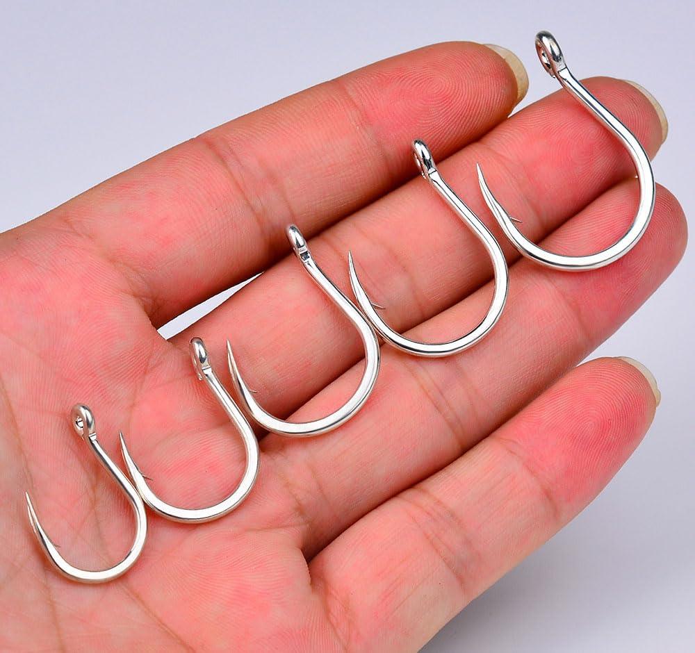 Cuoyuqie Cuoyuqie 30pcs Live Bait Circle Hooks Stainless Steel Saltwater Fishing Hooks (5/0 30pcs)