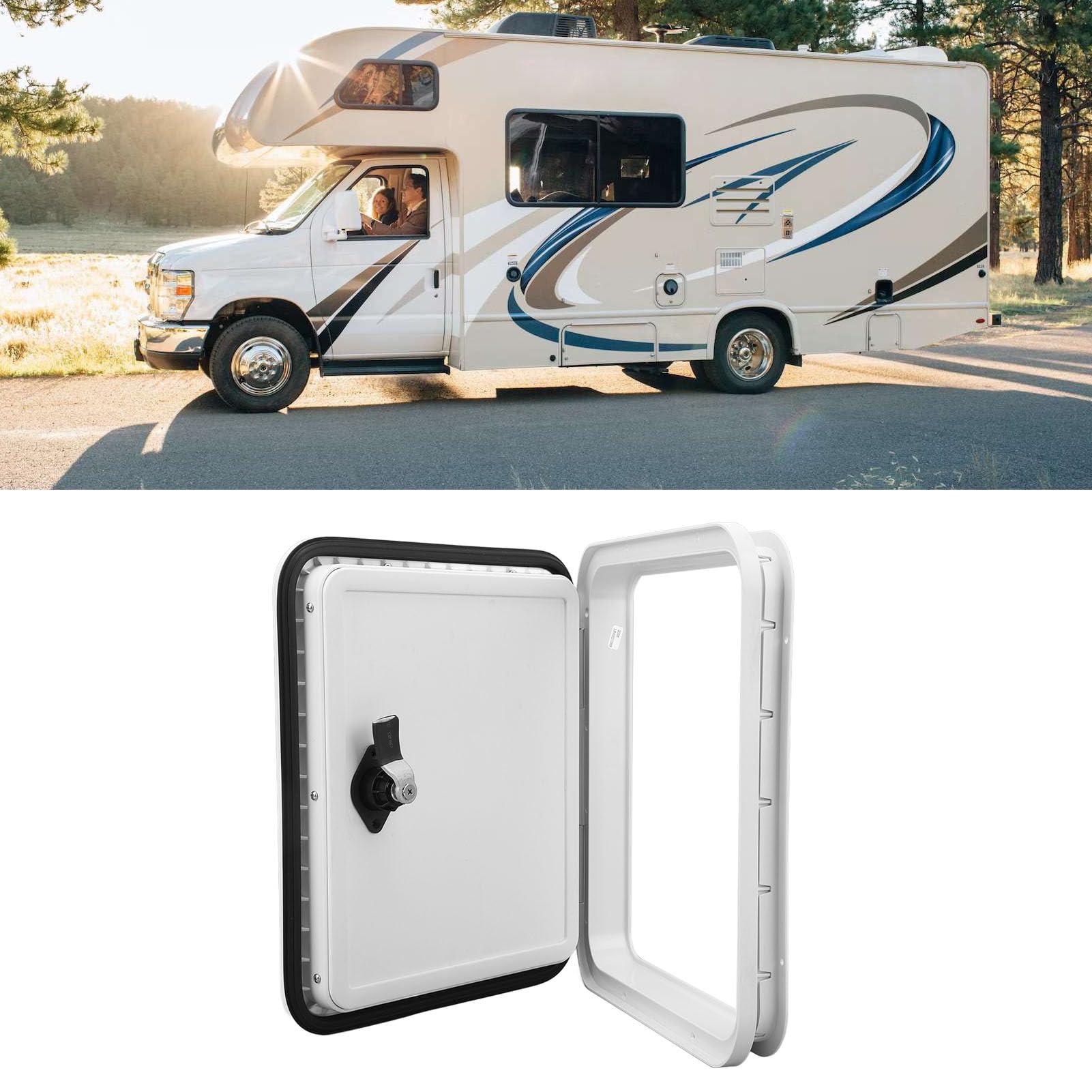 PerGar Boat Hatch, Marine Access Hatch, 297x350mm Boat Hatch Lids, Marine Access Hatch Rounded Boat Deck Hatch Access Storage Compartment Hatch for RV Camper