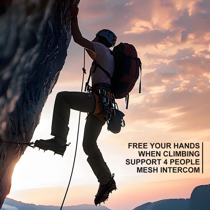 Bolizma Bolizma S2 Professional Intercom System, Ideal for Ski/Snowboard/Cycling, for Any Ready Ski/Snowboard Helmet, Hands-Free Control, Waterproof, HiFi Quality, Noise Reduction