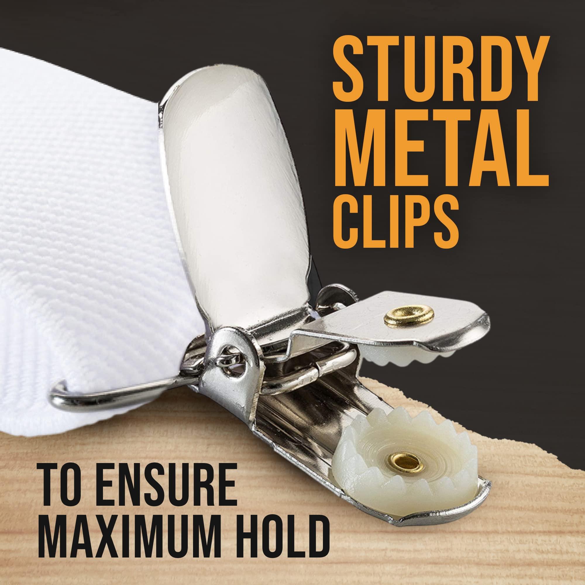 HOLD'EM Hold'Em Elastic Shirt Stays - Adjustable Tucker for Men, 3 Styles, White