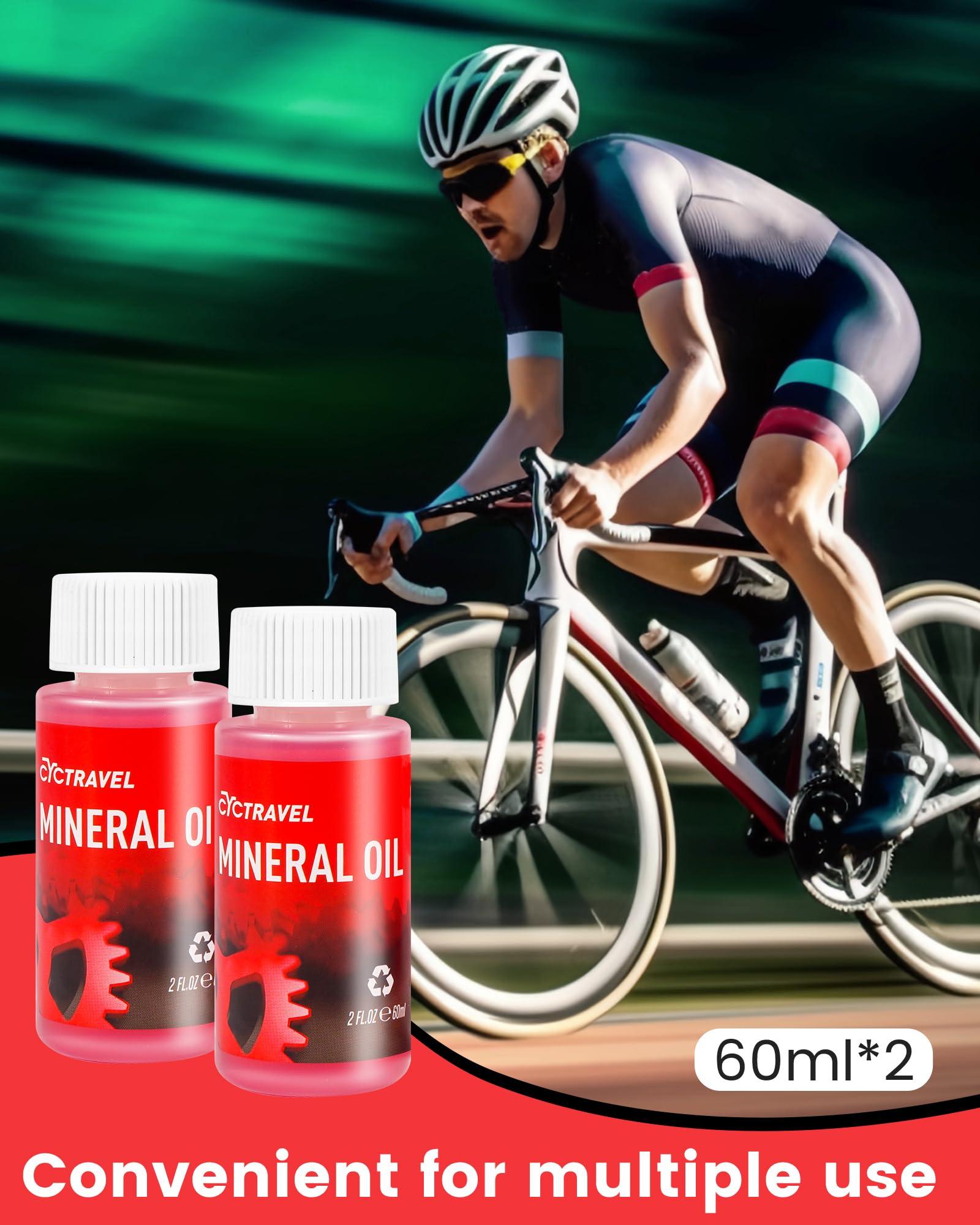 cyctravel cyctravel Brake Bleed Kit for Shimano, TEKTRO, TRP Hydraulic Disc Brakes, Mountain Brake Bleed Kit Including High Performance Mineral Oil Brake Fluid (120ml+300ml).