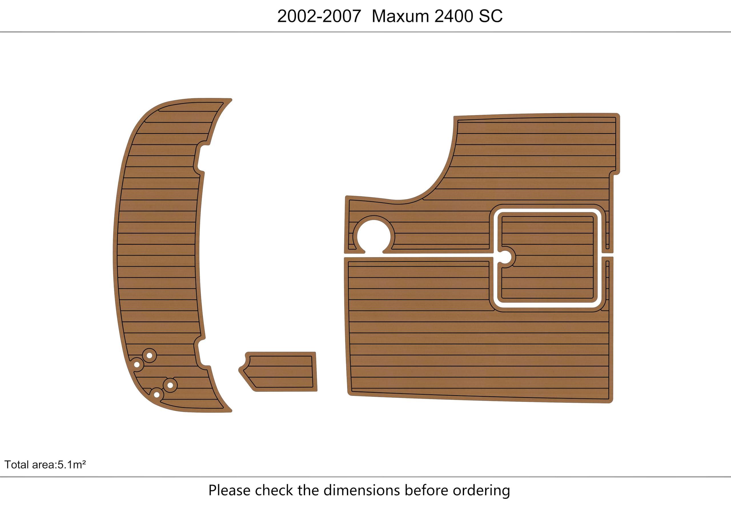 ATDEK ATDEK 2002-2007 Maxum 2400 SC cockpit & Swim platform 1/4 6mm eva Faux Teak Deck Surfing Boat Fishing Boat Motorcycle Hurts crapet Non-Slip mat Floor (Grey oveer purple)