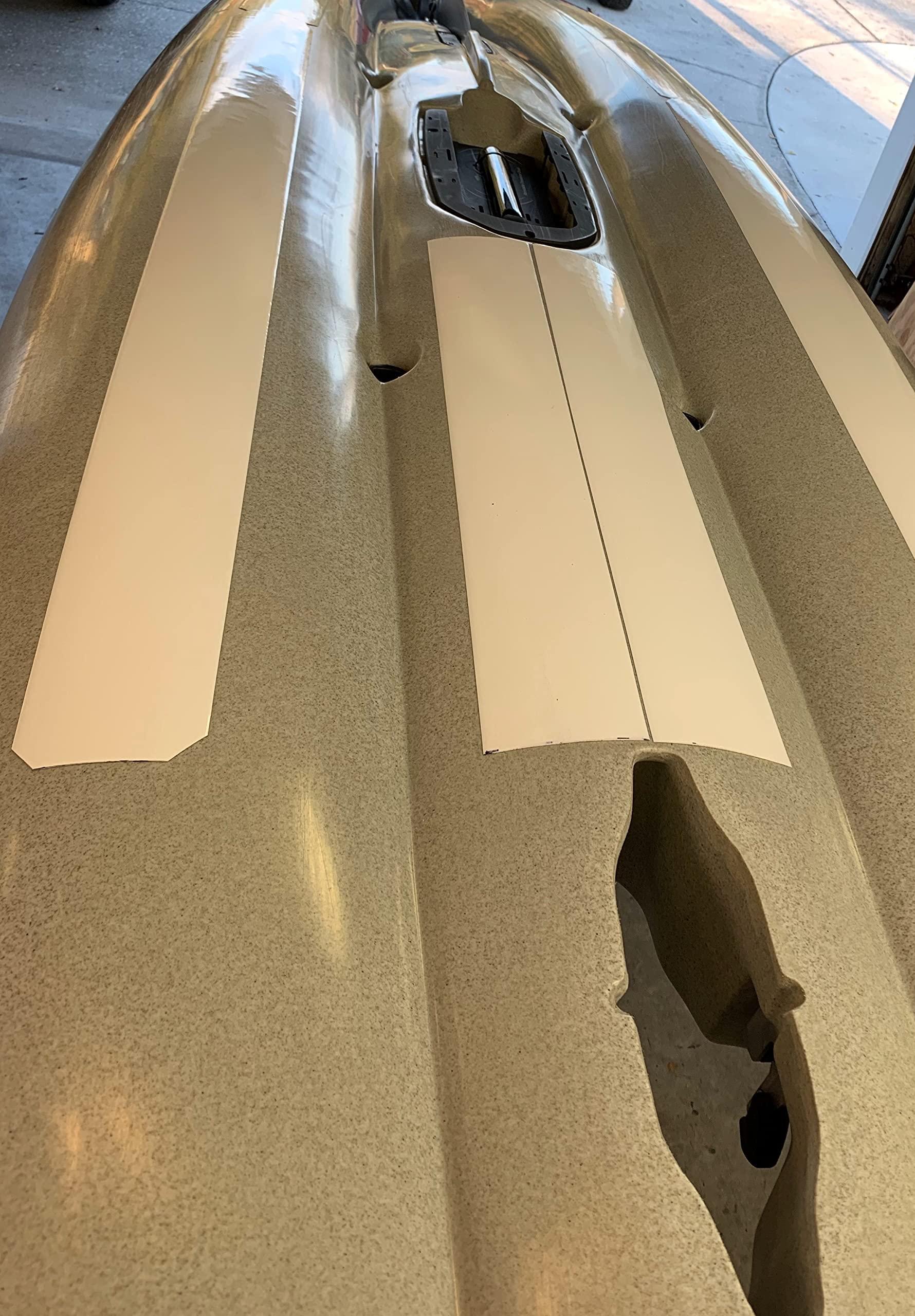 PereGuard uard Kayak Keel Guard 4\" Width White (10 feet) Kayak Canoe Protective Guard Abrasion Resistance