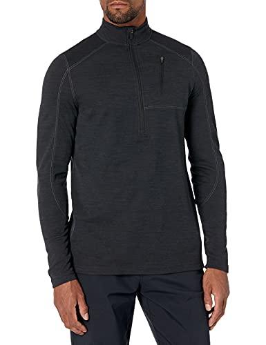 Terramar Terramar Men\'s Thermawool Merino Wool Half Zip Pullover Jacket, Smoke Heather, XX-Large (50\'\'-52\'\'), TW8747