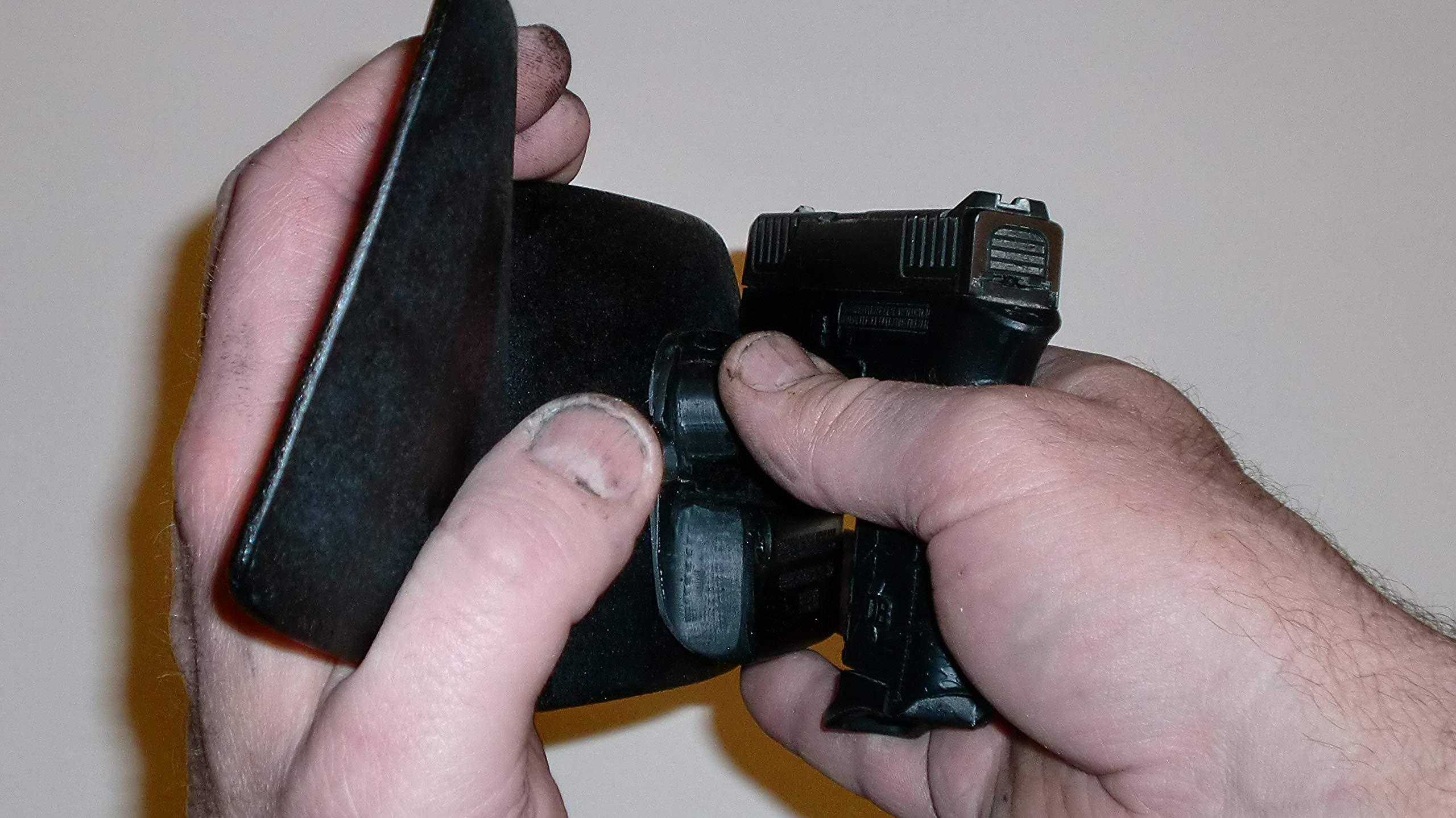 Kevin's Concealment Holsters Wallet Holster for Full Concealment - Diamondback .380 (Black, Right Hand, CT Laserguard)