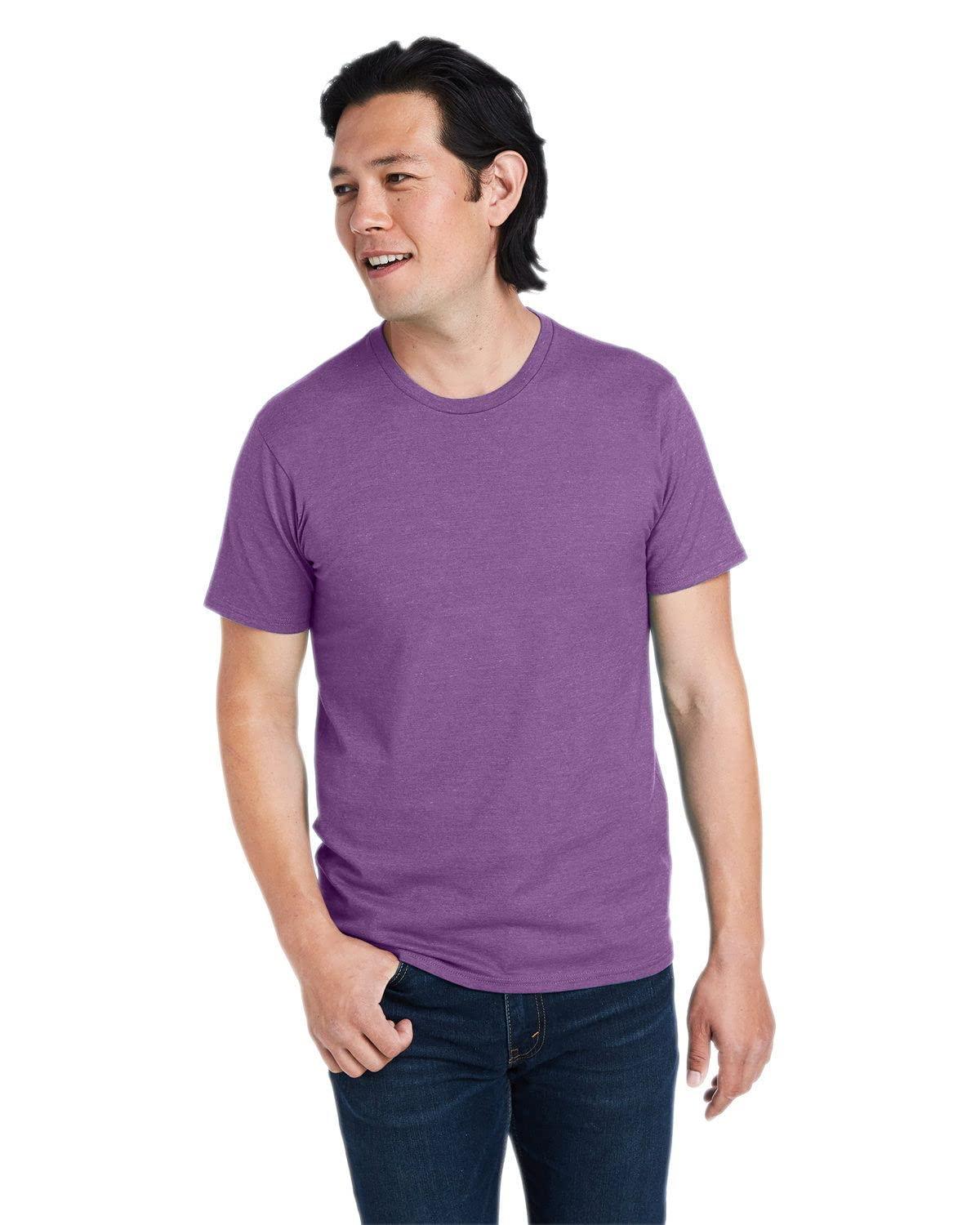 Hanes Unisex Perfect-T T-Shirt - Purple RAIN HTHR - XL