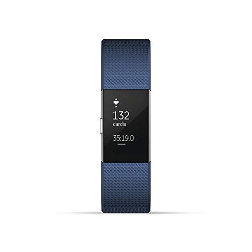 Fitbit Fitbit Charge 2 Heart Rate + Fitness Wristband, Blue, Large (6.7 - 8.1 Inch) (US Version) (Renewed)
