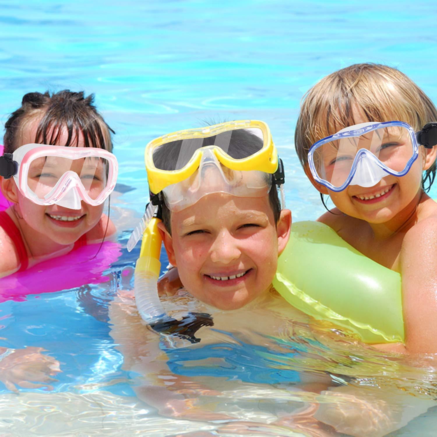 Peicees Peicees Swimming Goggles with Nose Cover for Kids, Youth Anti Fog Swim Goggles Snorkel Diving Mask for Boys Girls